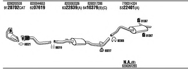 FONOS RET16889 Exhaust System